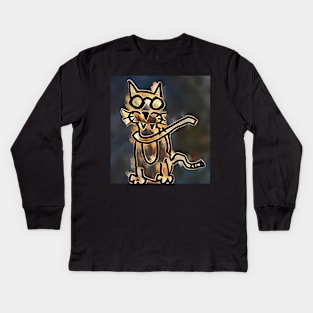 Goggles Katt esq. Kids Long Sleeve T-Shirt